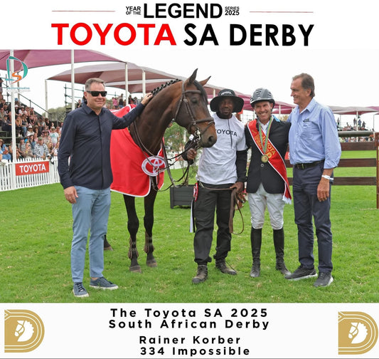 334 Impoossible winning the 2025 SA Derby in the Trust Baby Pelham Port Medium