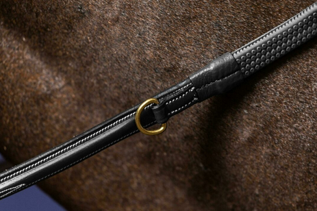 Dy'on 1/2 Howlett Rubber Reins With 7 Leather Loops