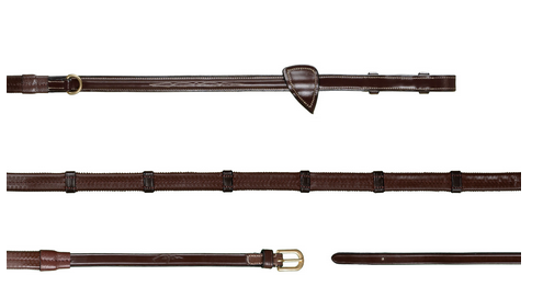 Dy'on 1/2 Howlett Rubber Reins With 7 Leather Loops