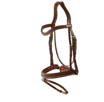 Dy'on Plaited Flash Noseband Bridle with Pull back