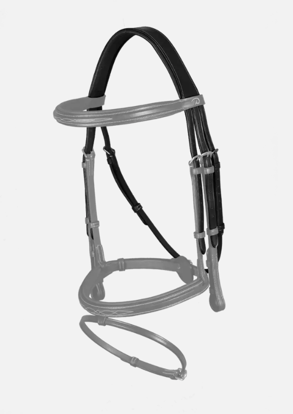 Dy'on 3-strap Headpiece with removable throat latch