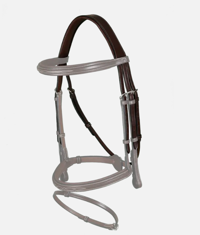 Dy'on 3-strap Headpiece with removable throat latch