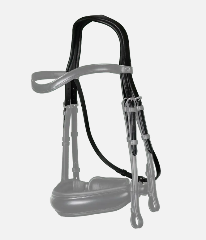 Dy'on Dressage Double Bridle Headpiece Round Leather