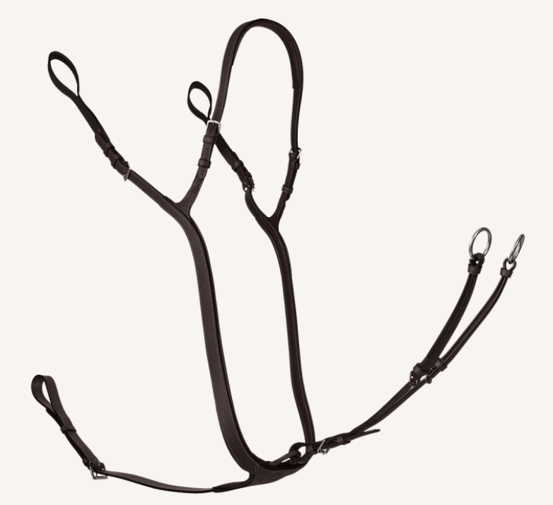 Butet 3 point breastplate, premium leather black