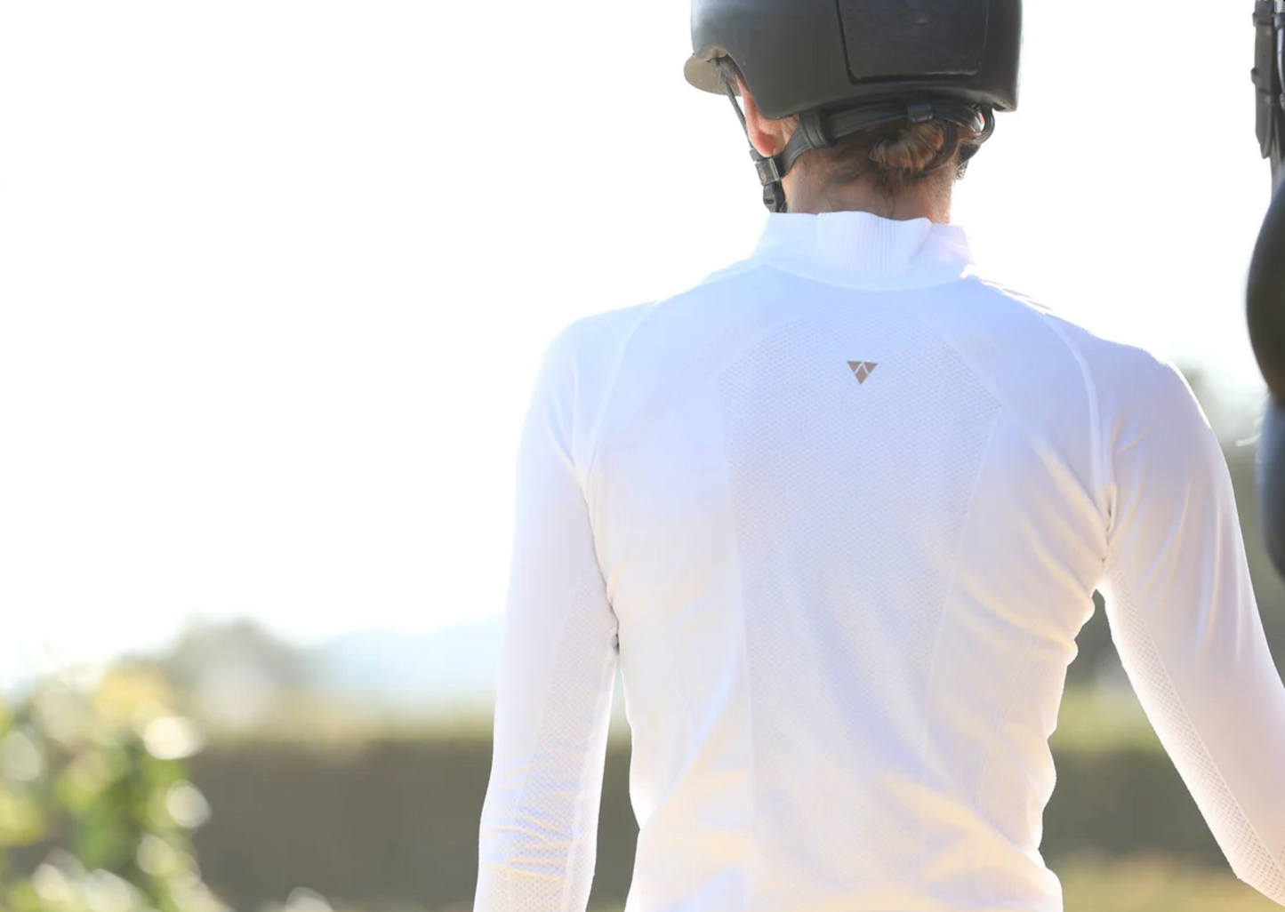 Anique Pure White Signature Sun Shirt with Rose Gold