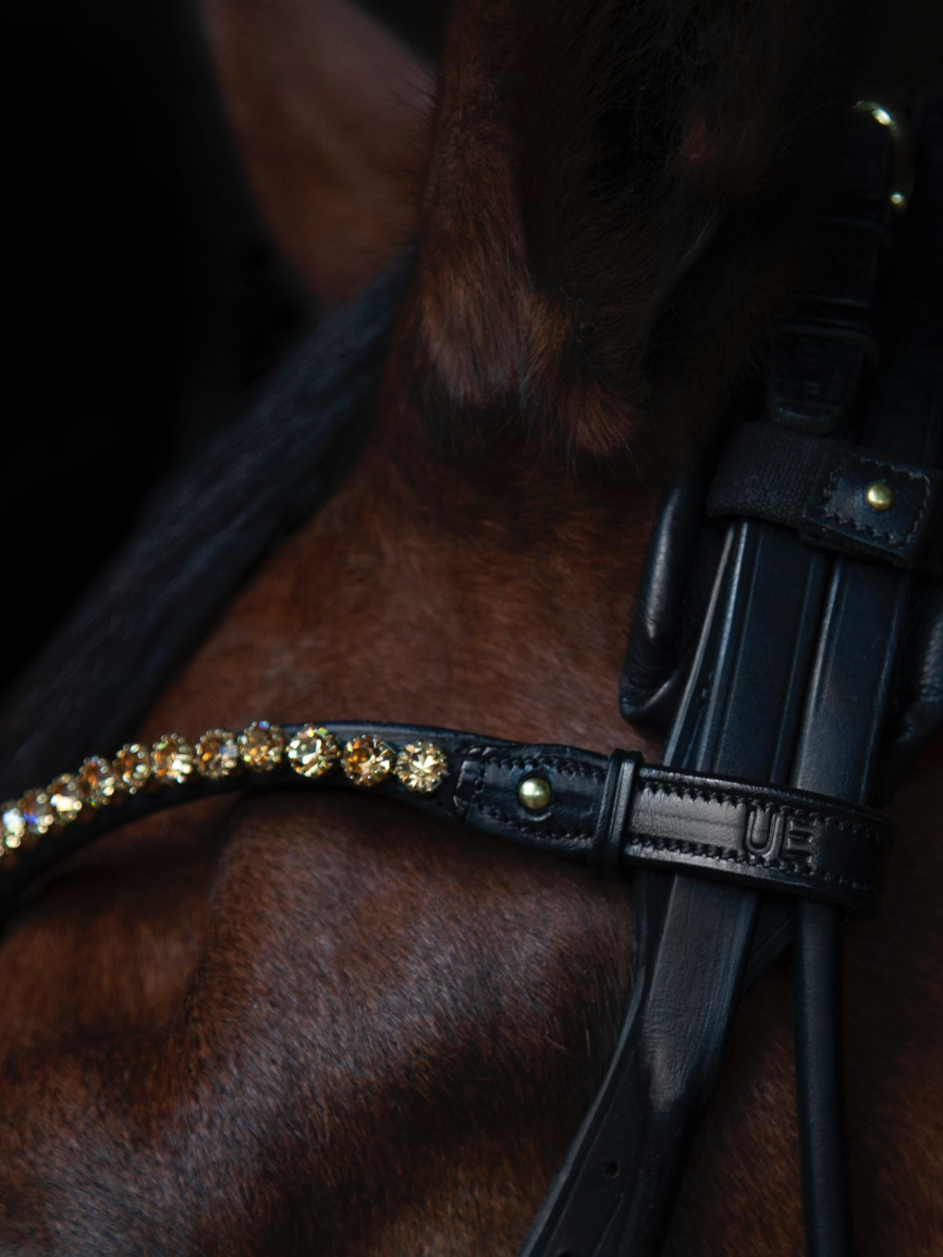 Utzon  browband elegant 6mm crystals colour gold