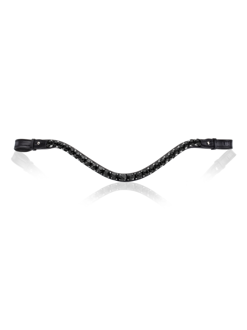 Utzon empire ebony browband black crystals