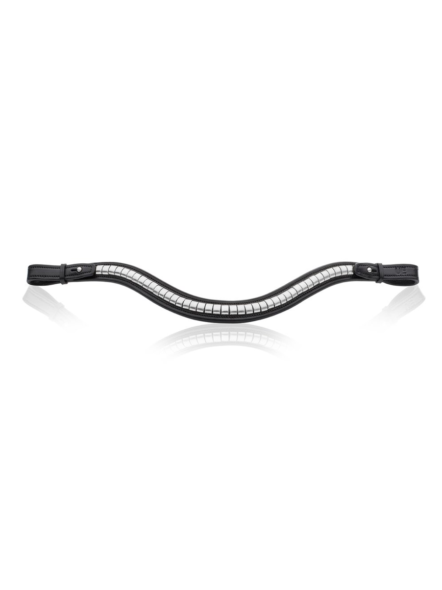 Utzon equestrian browband clinchers black and silver