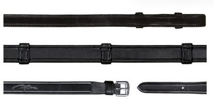 Dy'on 5/8 Full Leather Double Bridle Reins With 7 Leather Loops