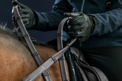 Dy'on 1/2 Converter Rubber Reins With 7 Leather Loops