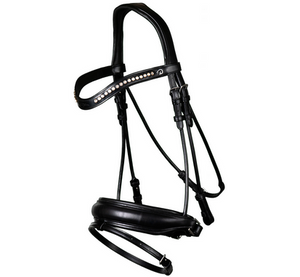 Dy'on Patent Large Crank Noseband Bridle With Flash