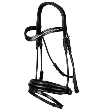 Dy'on Matte Medium Crank Noseband Bridle With Flash