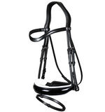 Load image into Gallery viewer, Dy&#39;on Patent Large Crank Noseband Bridle With White Padding And Flash
