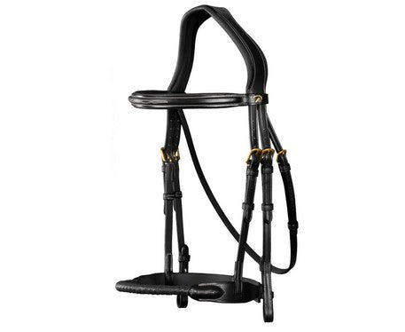 Dy'on Leather Covered Rope Noseband bridle