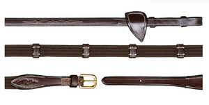 Dy'on 5/8 Web Reins With 9 Leather Loops