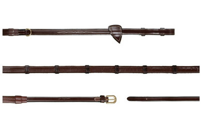 Dy'on 1/2 Howlett Rubber Reins With 7 Leather Loops