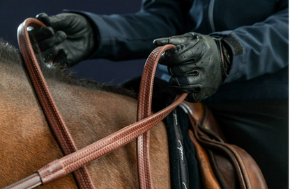 Dy'on 1/2 Rubber Reins With 7 Leather Loops