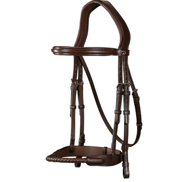 Dy'on Leather Covered Rope Noseband bridle
