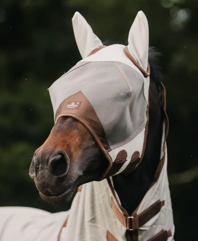 Kentucky fly mask classic with ears in silver