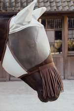 Load image into Gallery viewer, Fly mask classic with ears &amp; nose tassels
