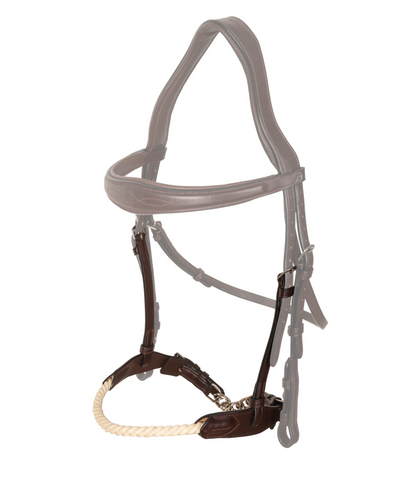 rope noseband with chain for bridle