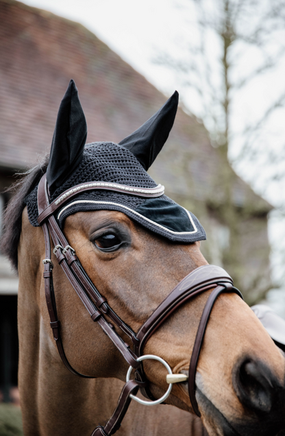 black velvet ear bonnet