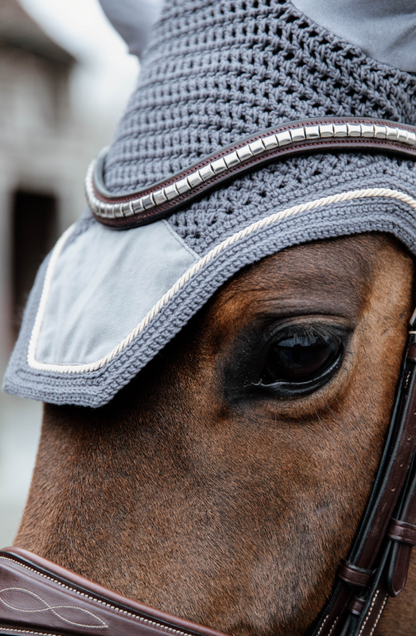 grey velvet ear bonnet