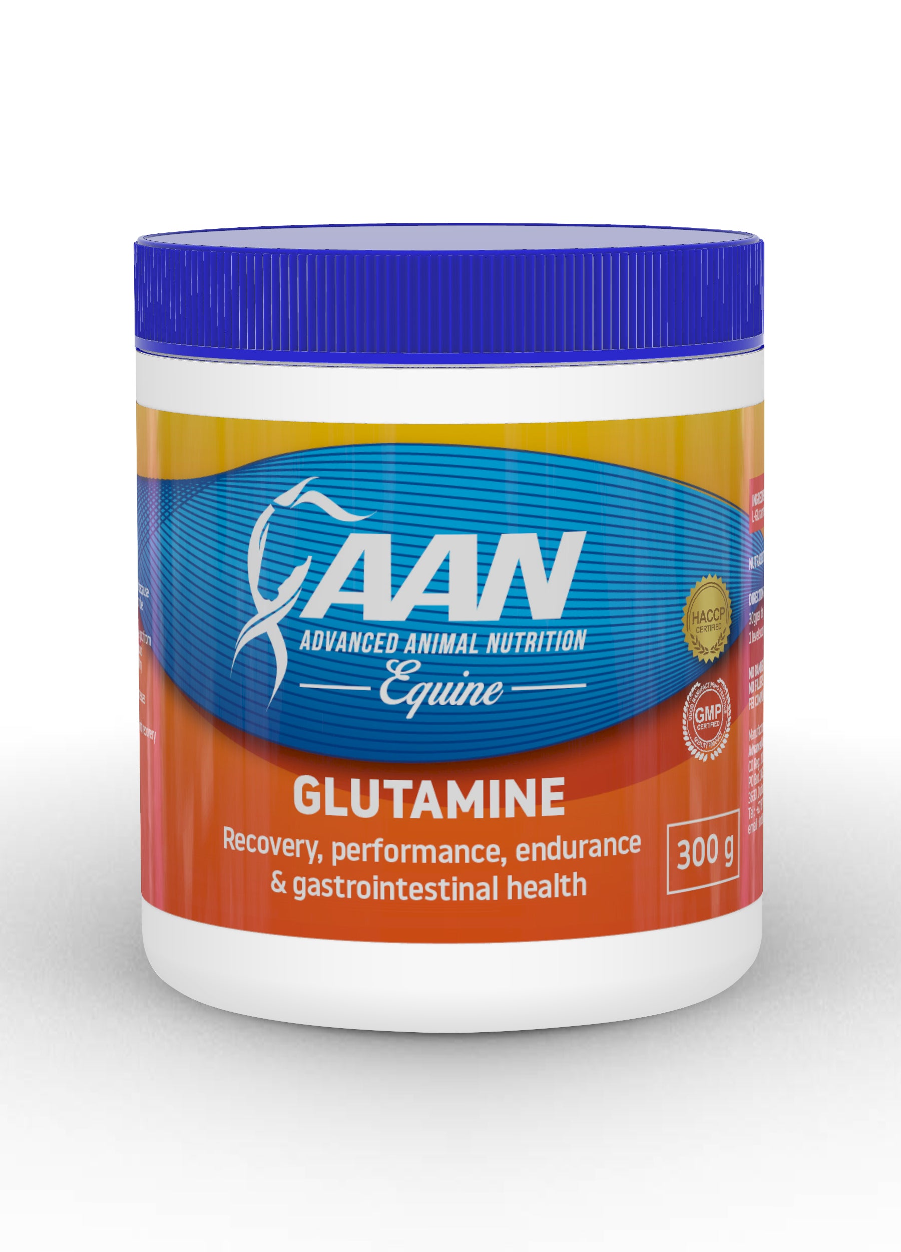 AAN Glutamine improves recovery, preformance, endurance and gastrointestinal health of your horse