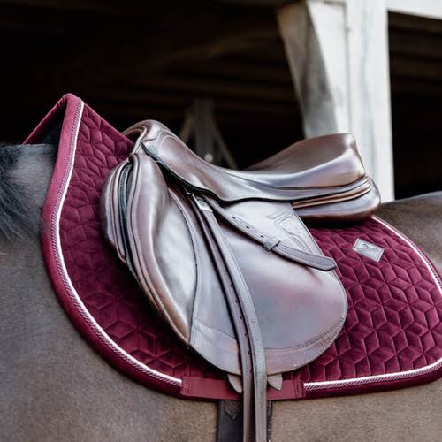 velvet bordeux or maroon numnah