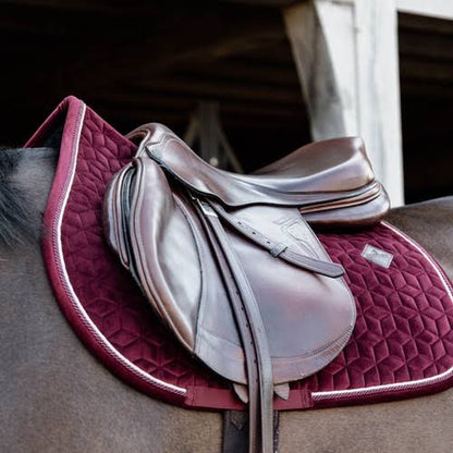 velvet bordeux or maroon numnah